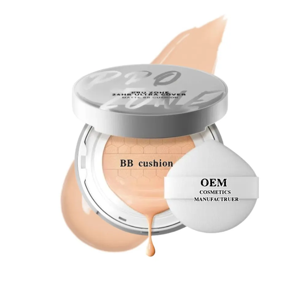 Label peribadi Vegan BB Cushion Foundation Cecair